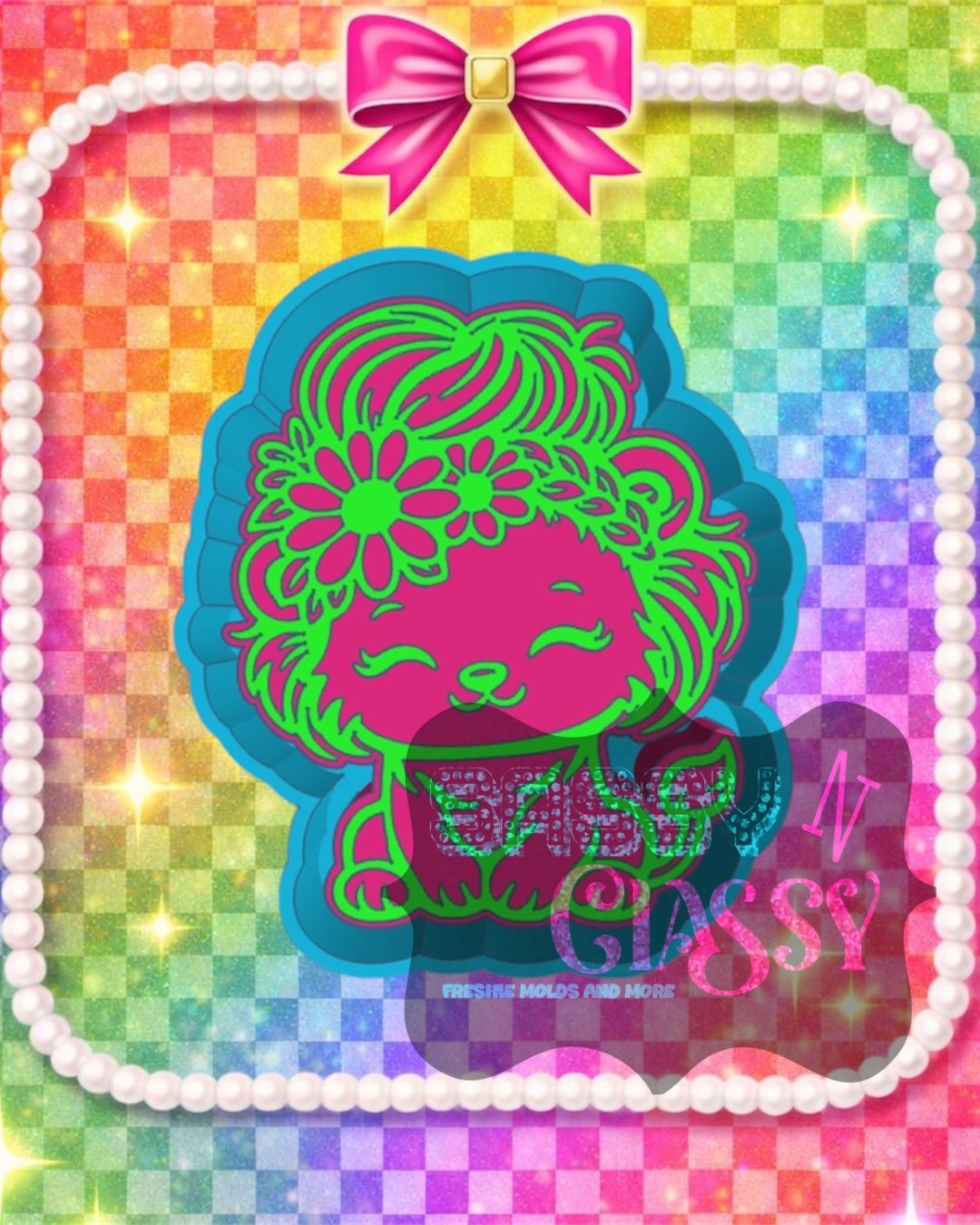 Messy Bun Lion Freshie Mold