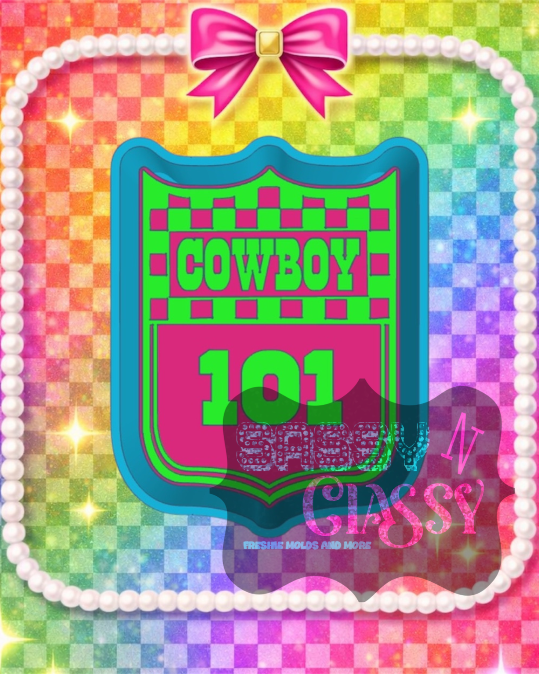 Cowboy Tag Freshie Mold