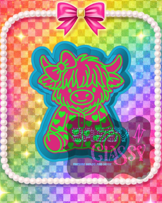 Highland in Heart Jammies Freshie Mold