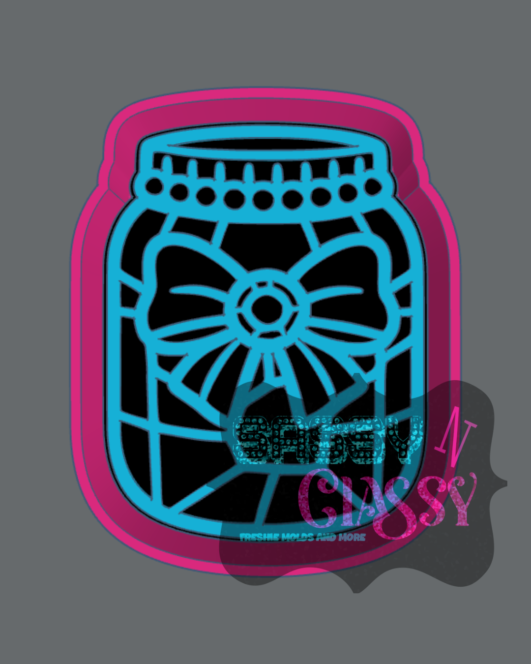 Mason Jar Stained Glass Freshie Mold