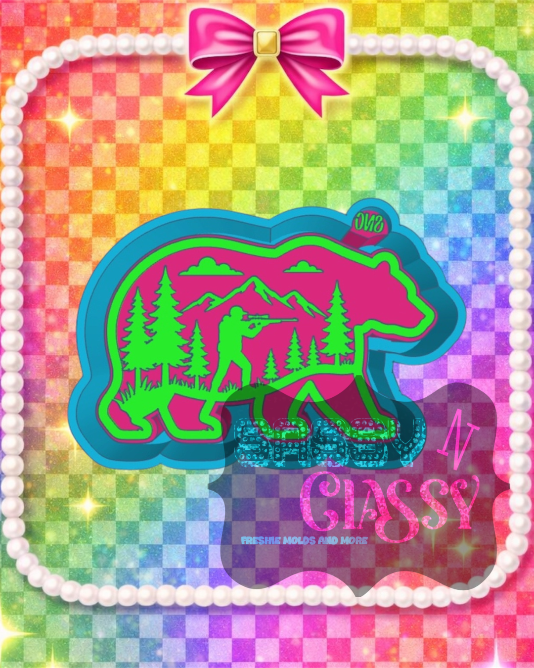 Bear Hunter Freshie Mold