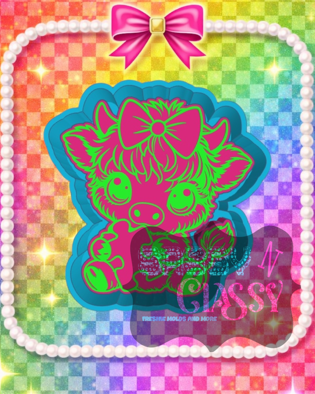 Puzzle Piece Cow Freshie Mold