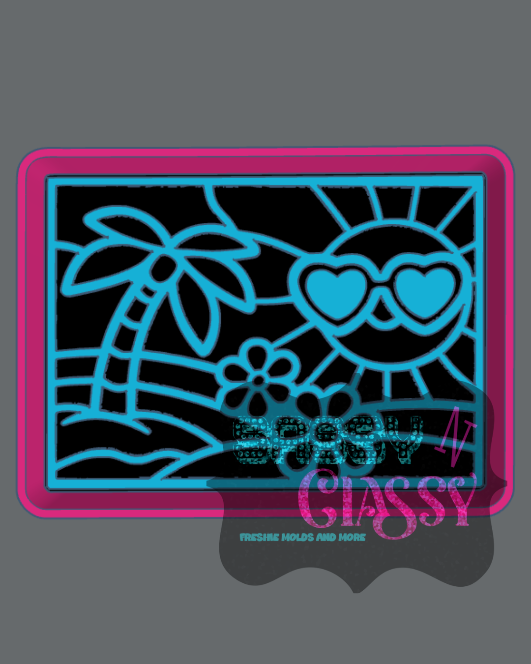 Beach Vibes Stained Glass Freshie Mold