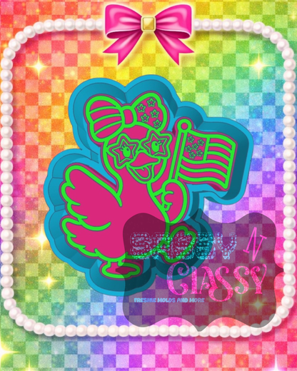 Patriotic Silly Goose Freshie Mold