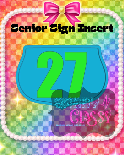 Senior Road Sign Insert Set