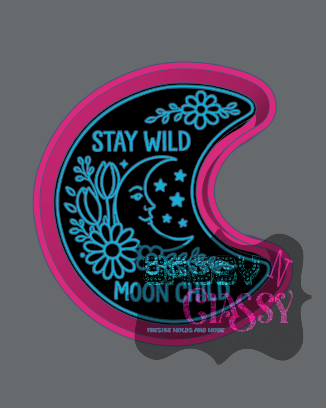 Stay Wild Moon Child Freshie Mold by Ann