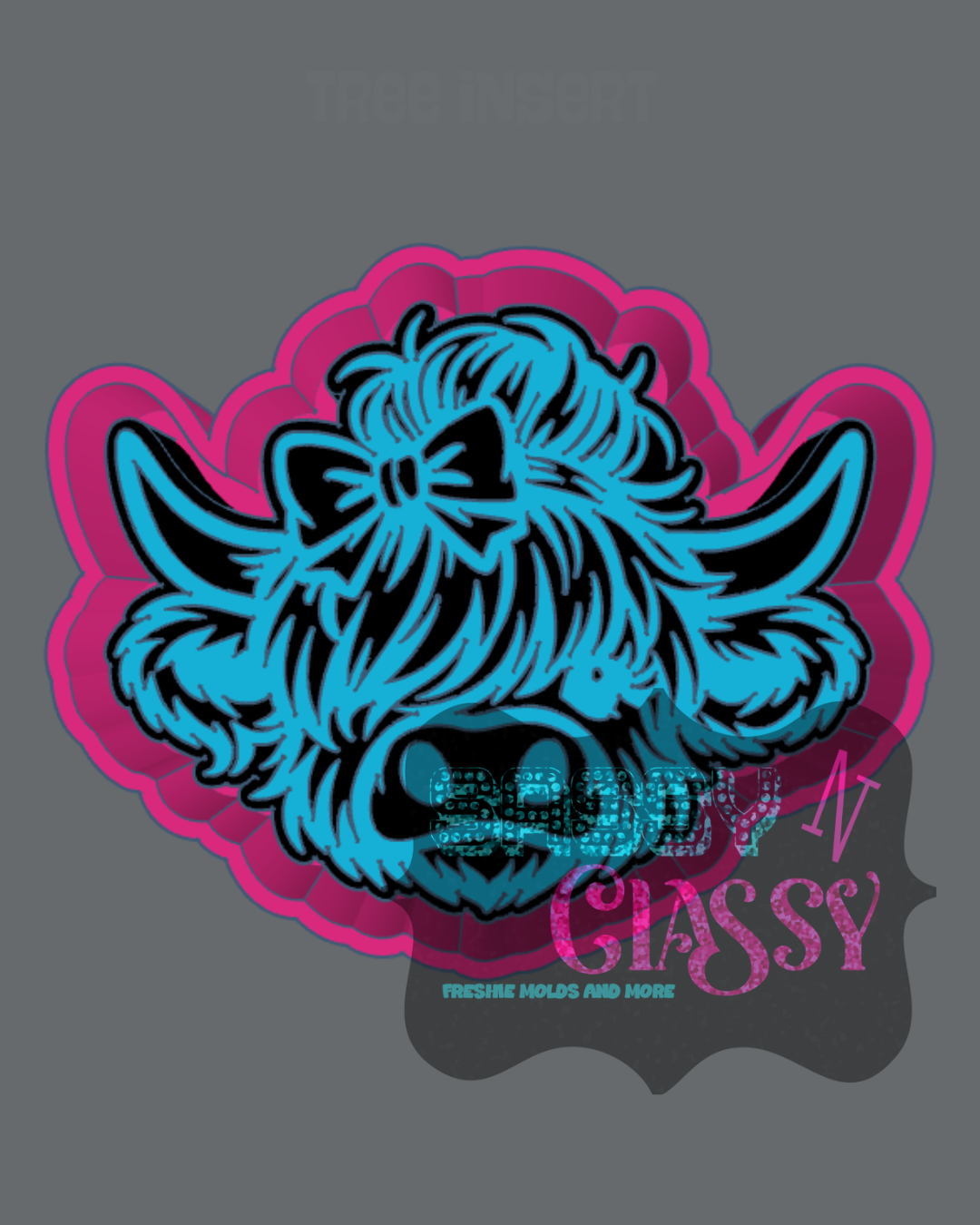 Messy Bun Highland Freshie Mold