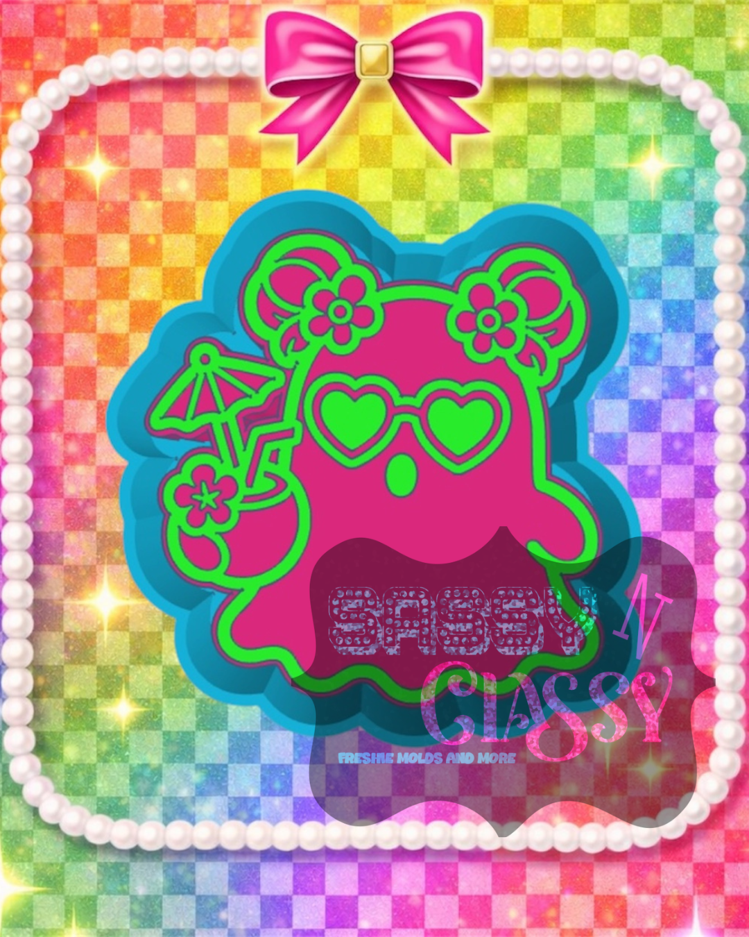 Coconut Drink Ghost Freshie Mold