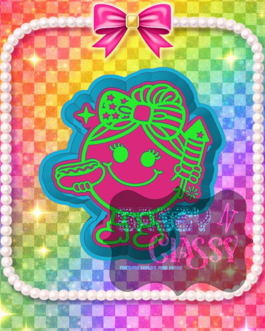 Little Miss Patriotic Freshie Mold