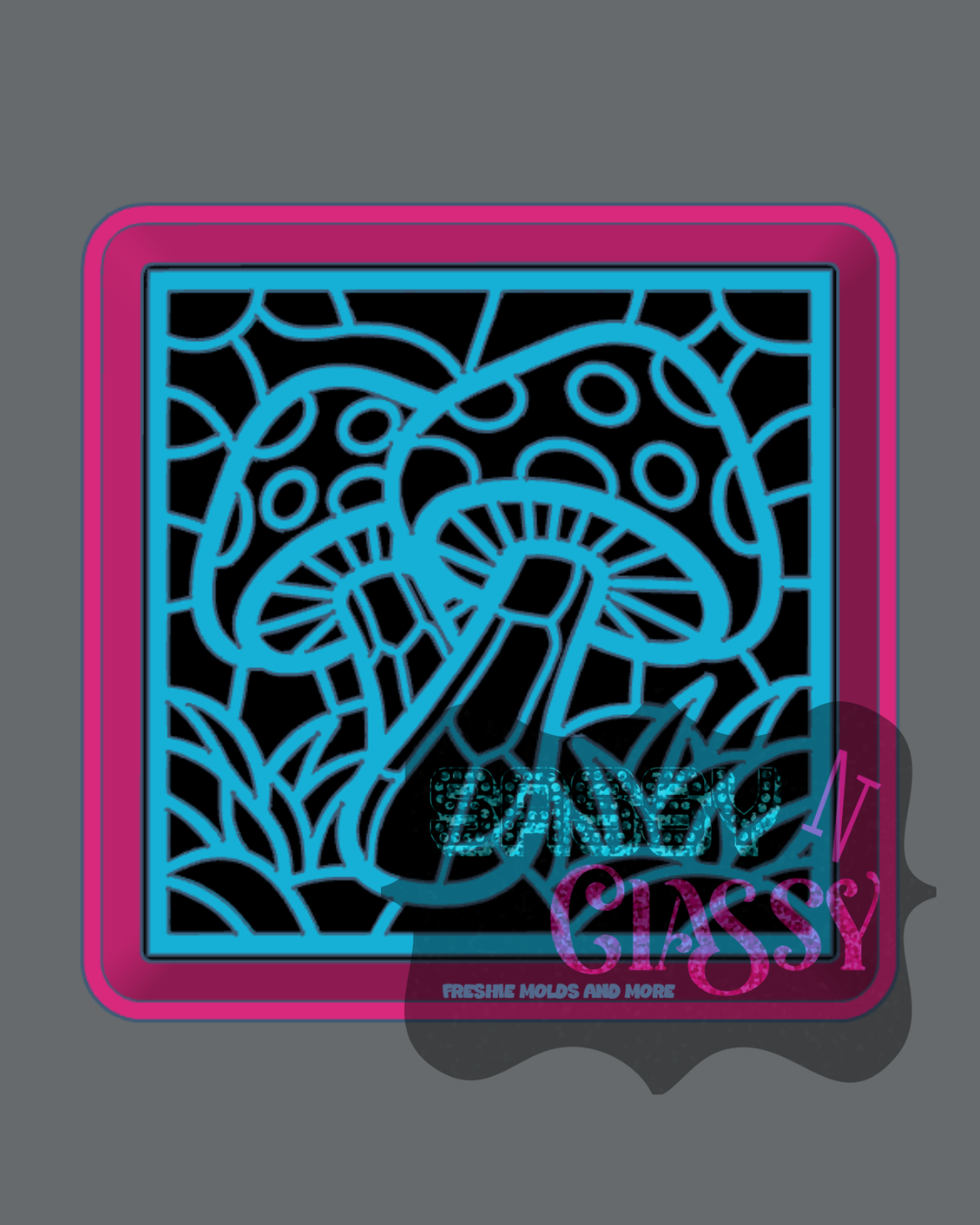 Mushrooms Stained Glass Freshie Mold
