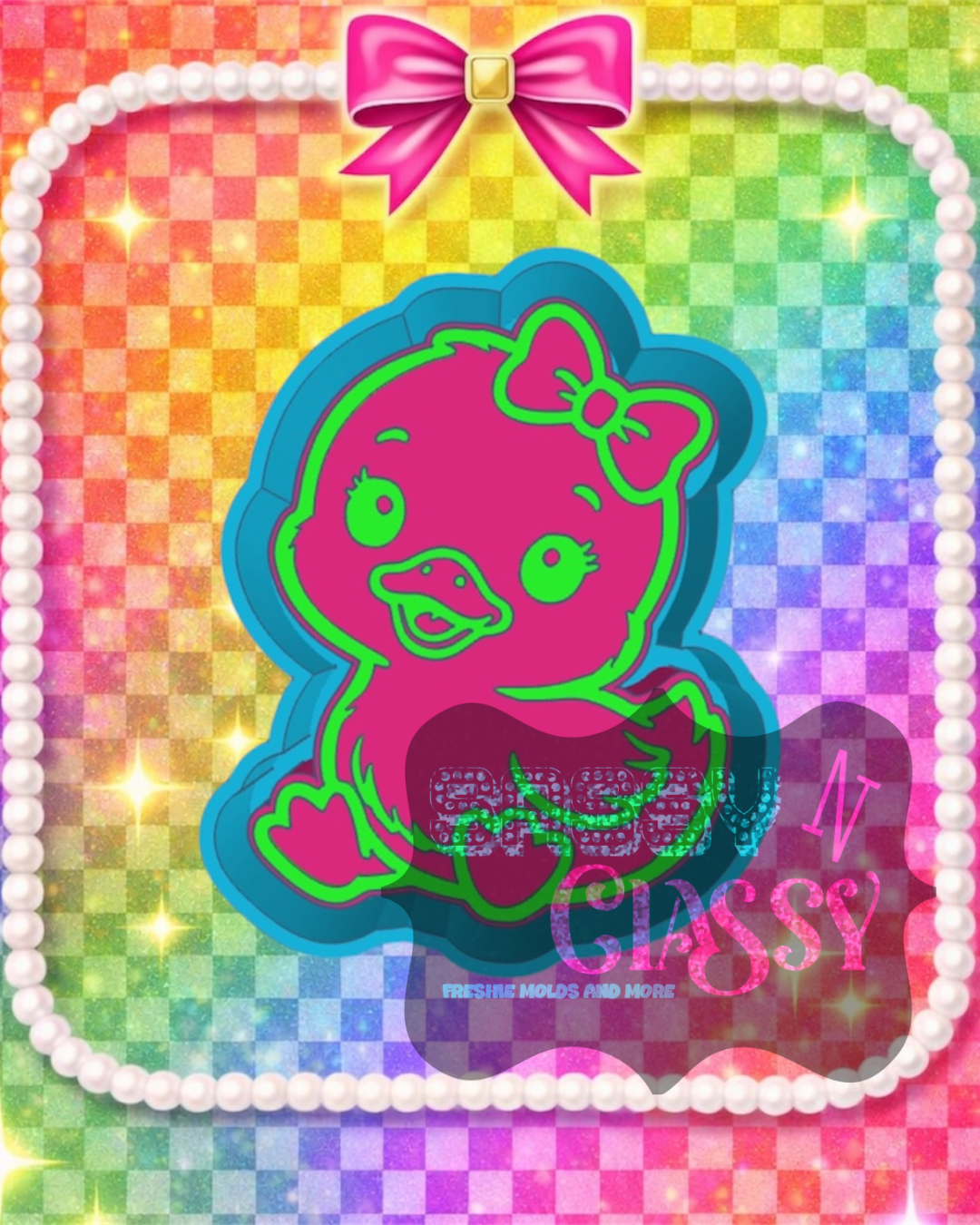 Girlie Baby Duck Freshie Mold