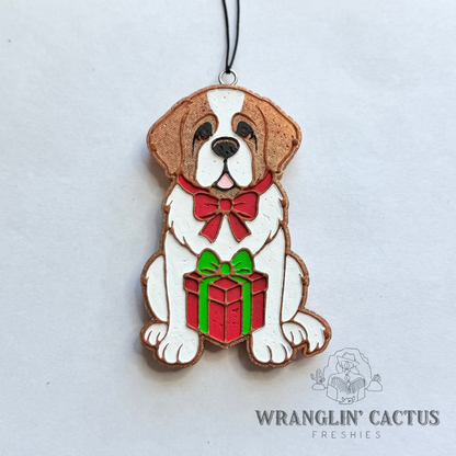 Saint Bernard with Present Freshie Mold