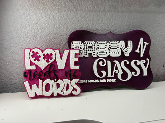 Love Needs No Words Freshie Mold