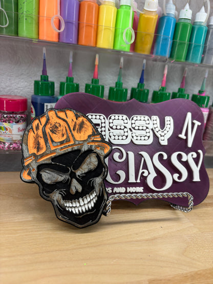 Hard Hat Skull Freshie Mold