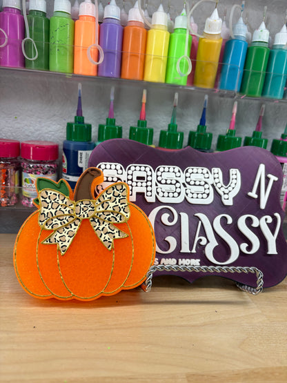 Pumpkin with Bow Freshie Mold