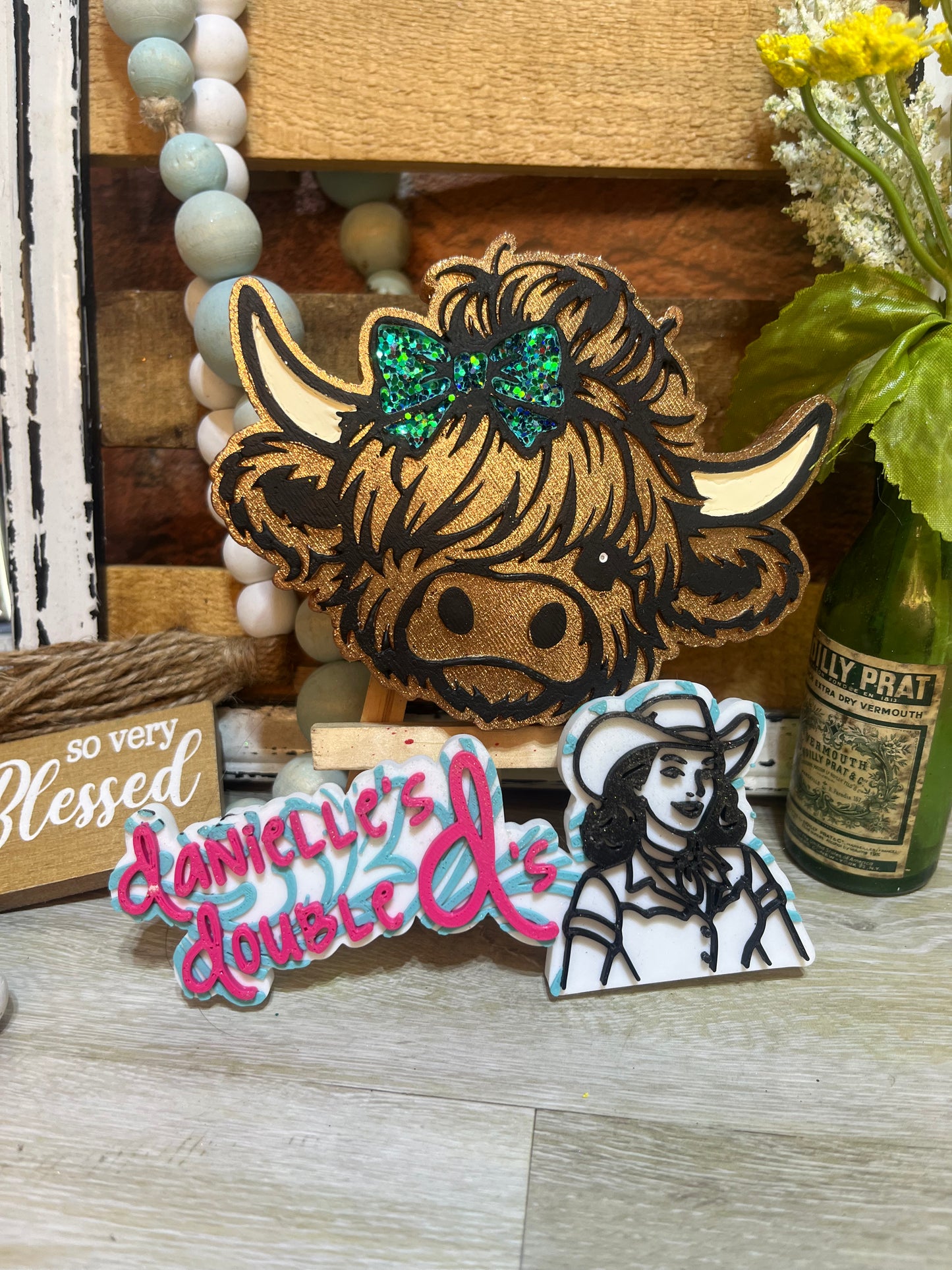 Messy Bun Highland Freshie Mold