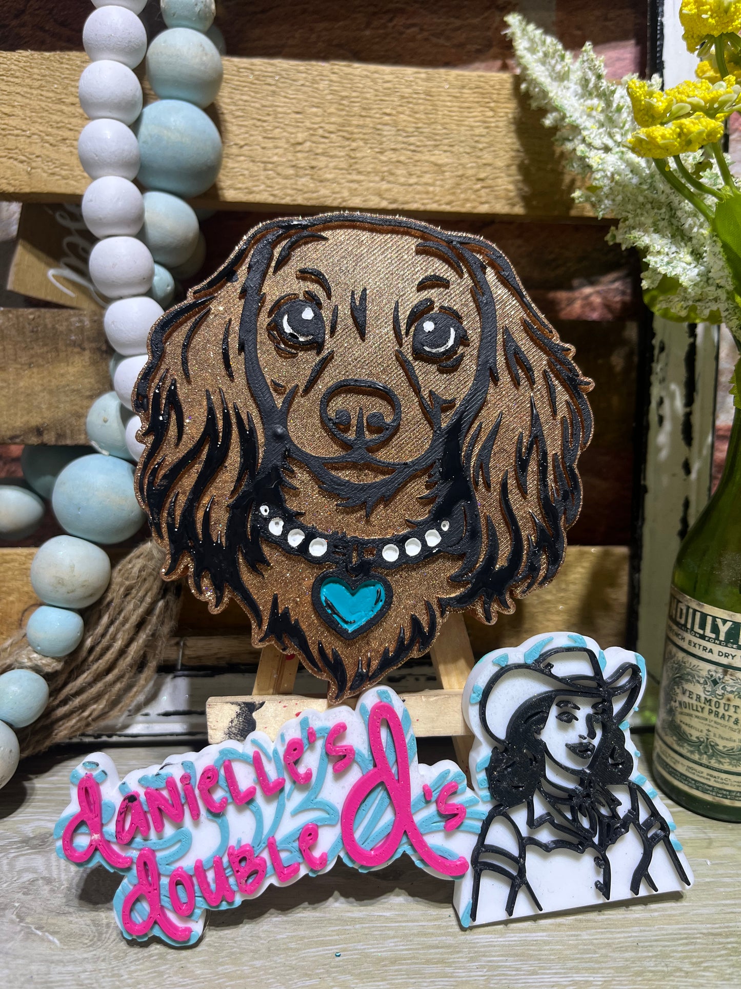 Longhair Dachshund with Pearls Freshie Mold