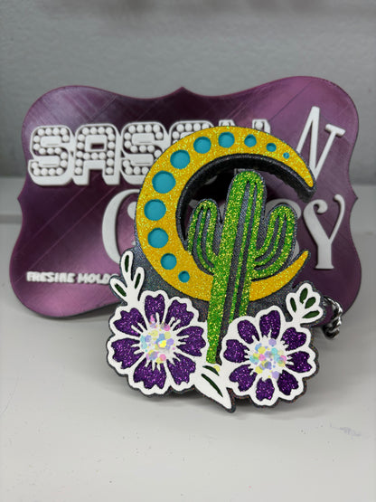 Turquoise Moon and Cactus Freshie Mold