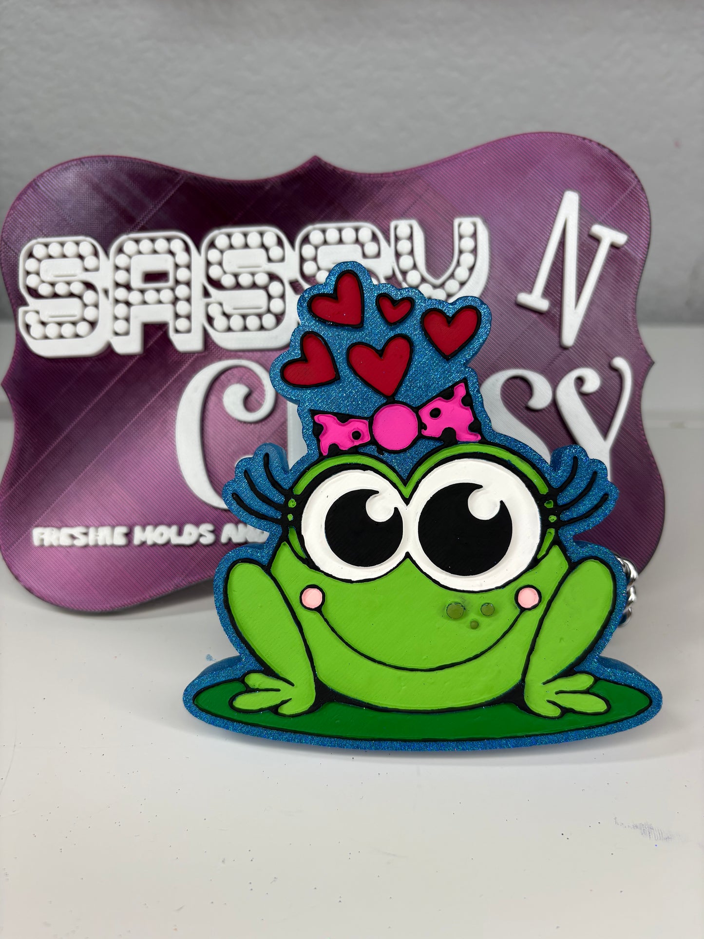 Frog with Hearts Freshie Mold