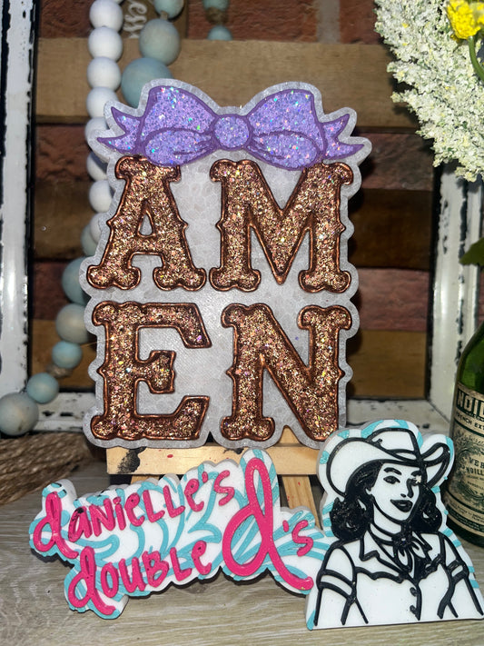 Amen with Bow Freshie Mold