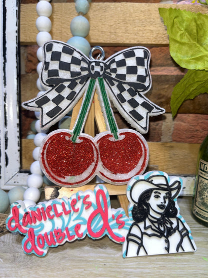 Cherries with Checkered Bow Freshie Mold
