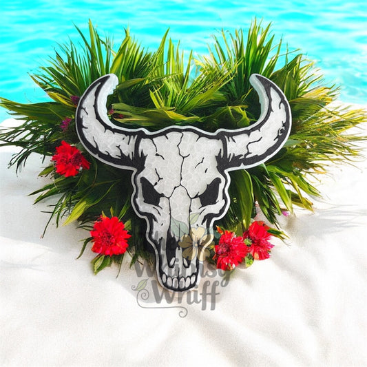 Cracked Bull Skull Freshie Mold