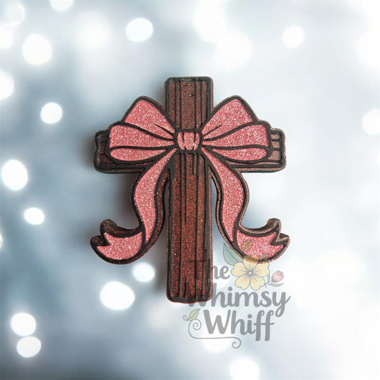Cross with Bow Freshie Mold