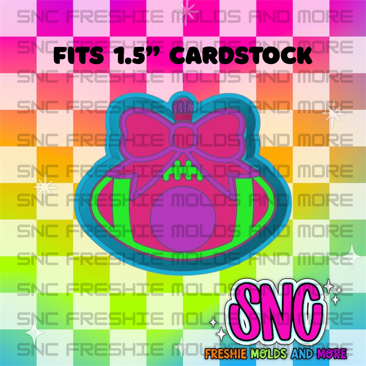 Football Cardstock Freshie Mold