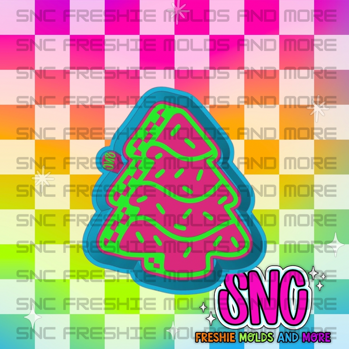 Checkered Tree Cake Freshie Mold