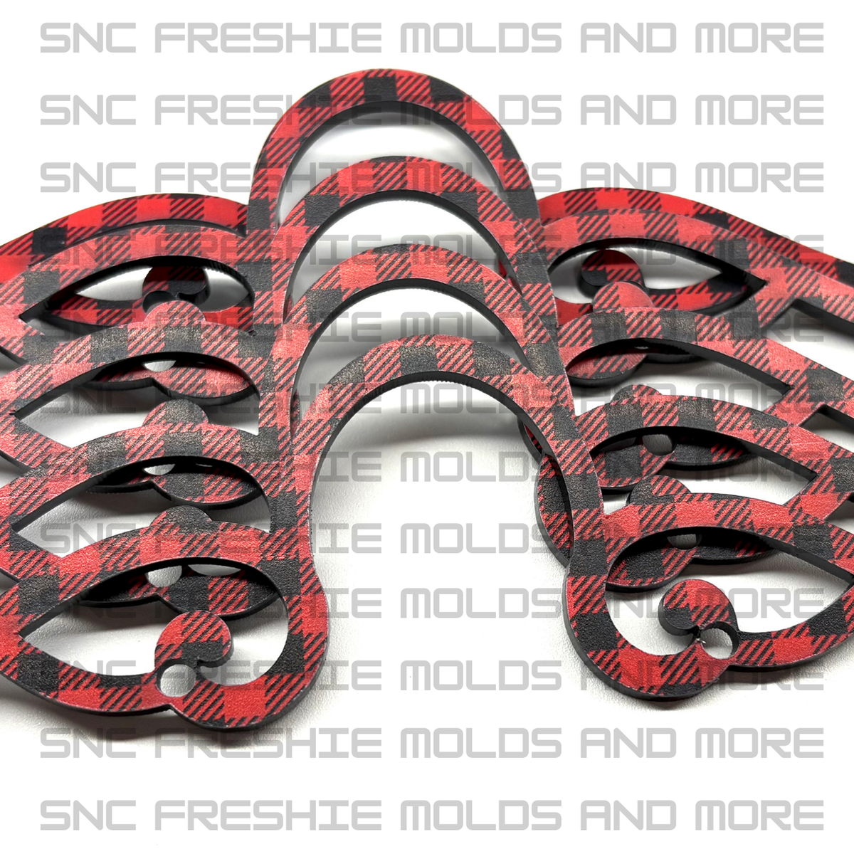 Patterned Scroll Acrylic Charm Hangers