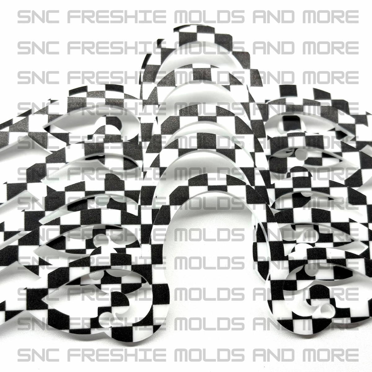 Patterned Scroll Acrylic Charm Hangers
