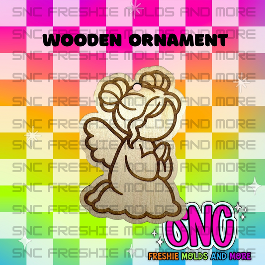 Praying Angel Wooden Ornament