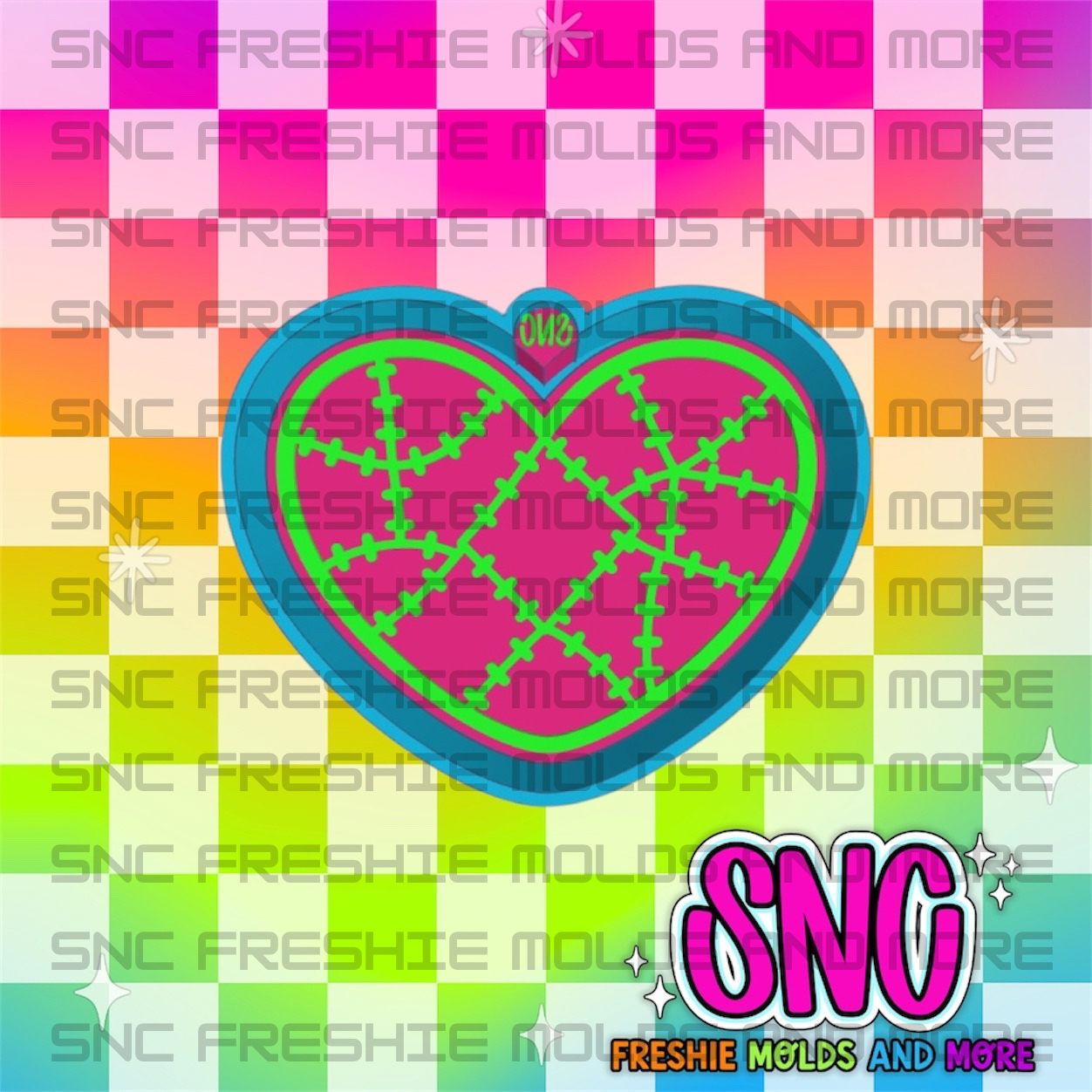 Patchwork Heart Freshie Mold