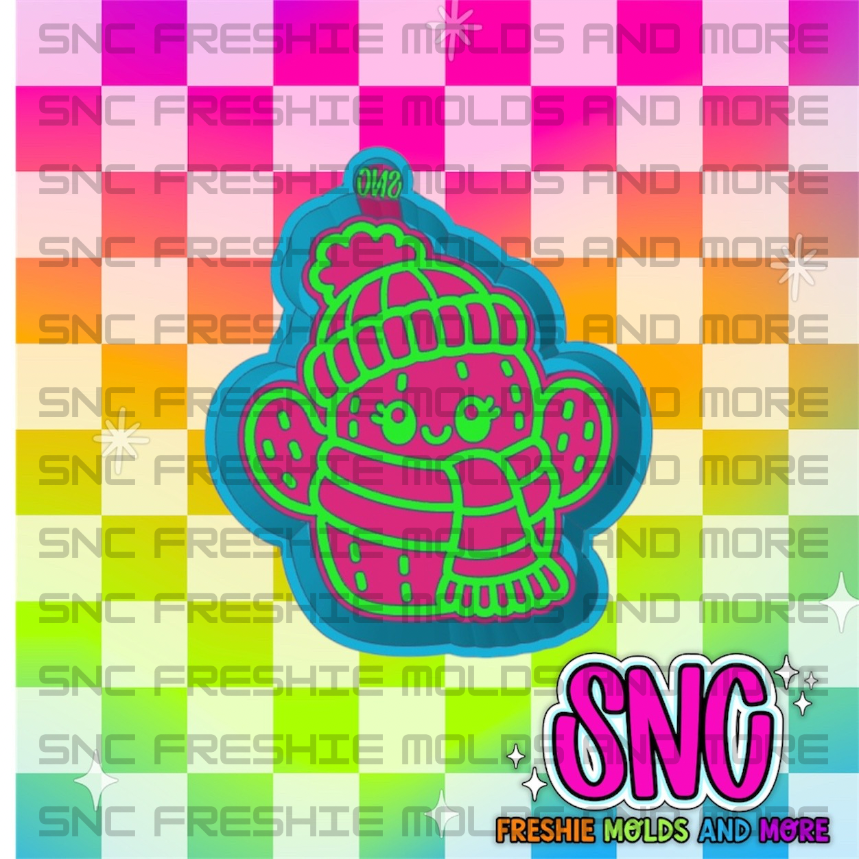 Winter Cactus Freshie Mold
