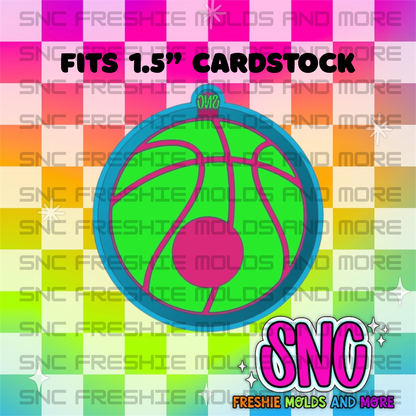 Basketball Cardstock Freshie Mold