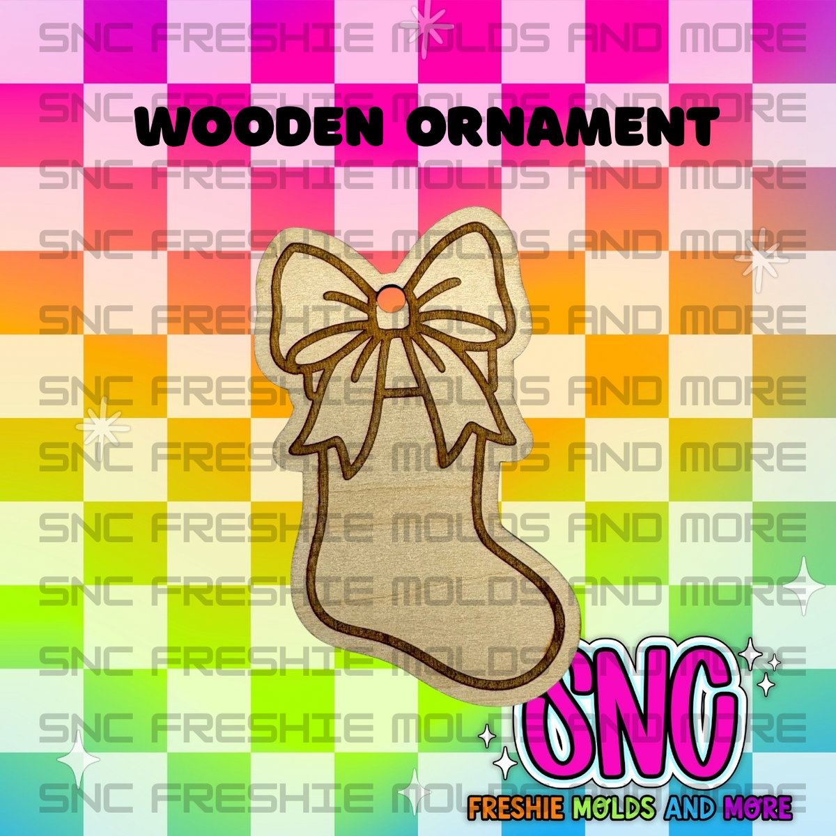 Stocking Wooden Ornament