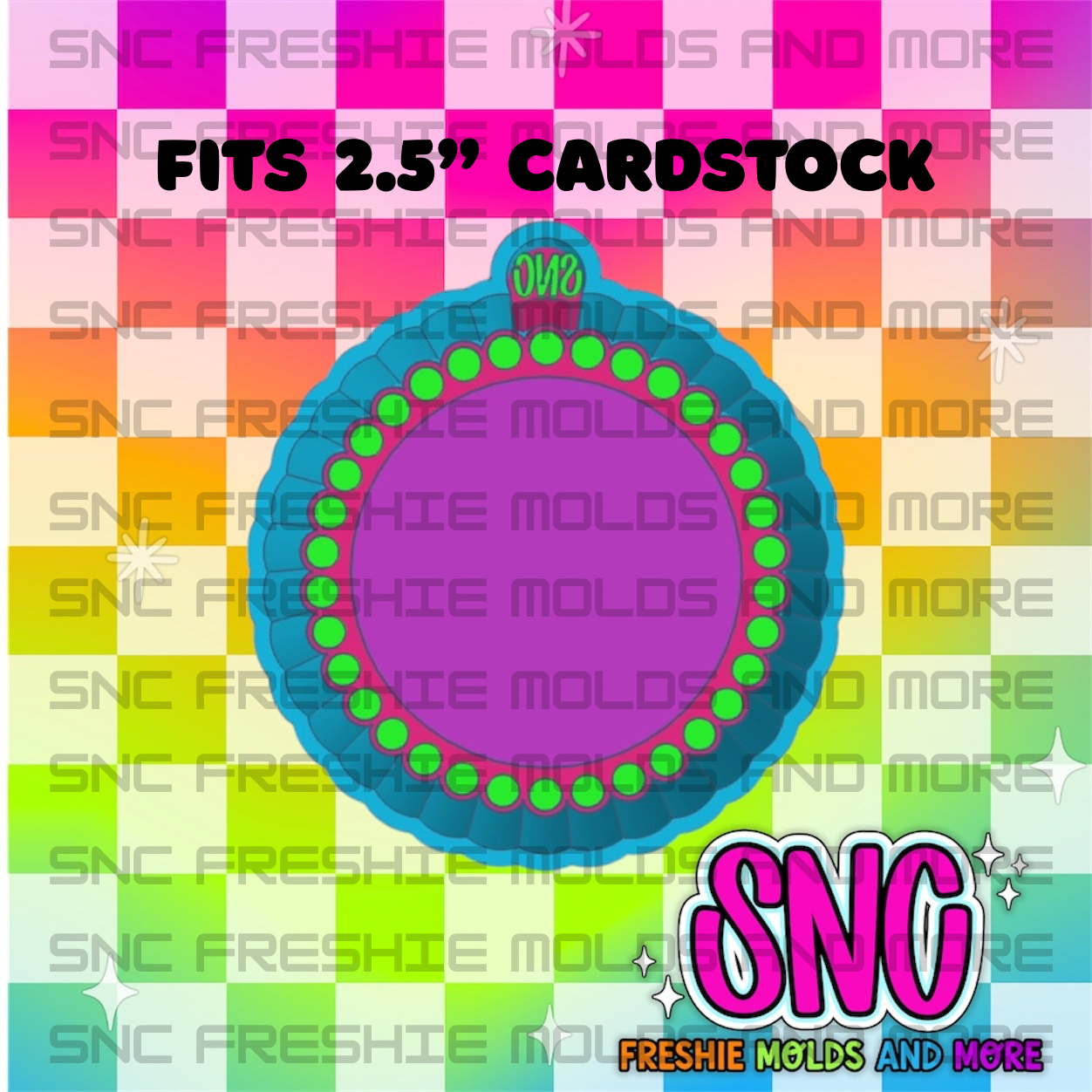 Jeweled Cardstock Rounds Freshie Molds