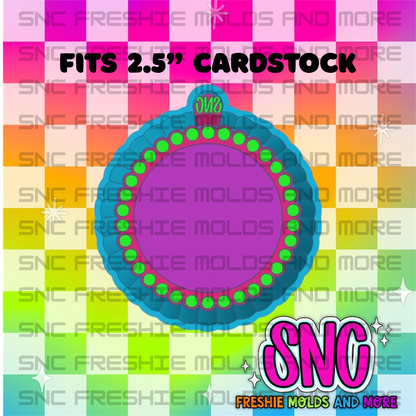 Jeweled Cardstock Rounds Freshie Molds
