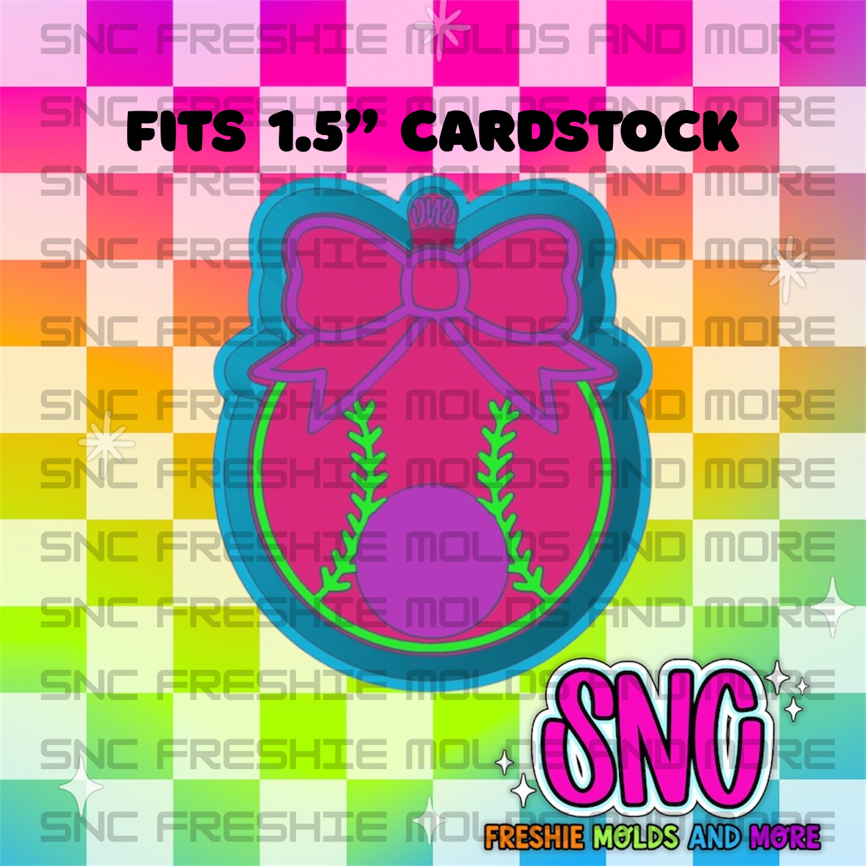 Baseball/Softball Cardstock Freshie Mold