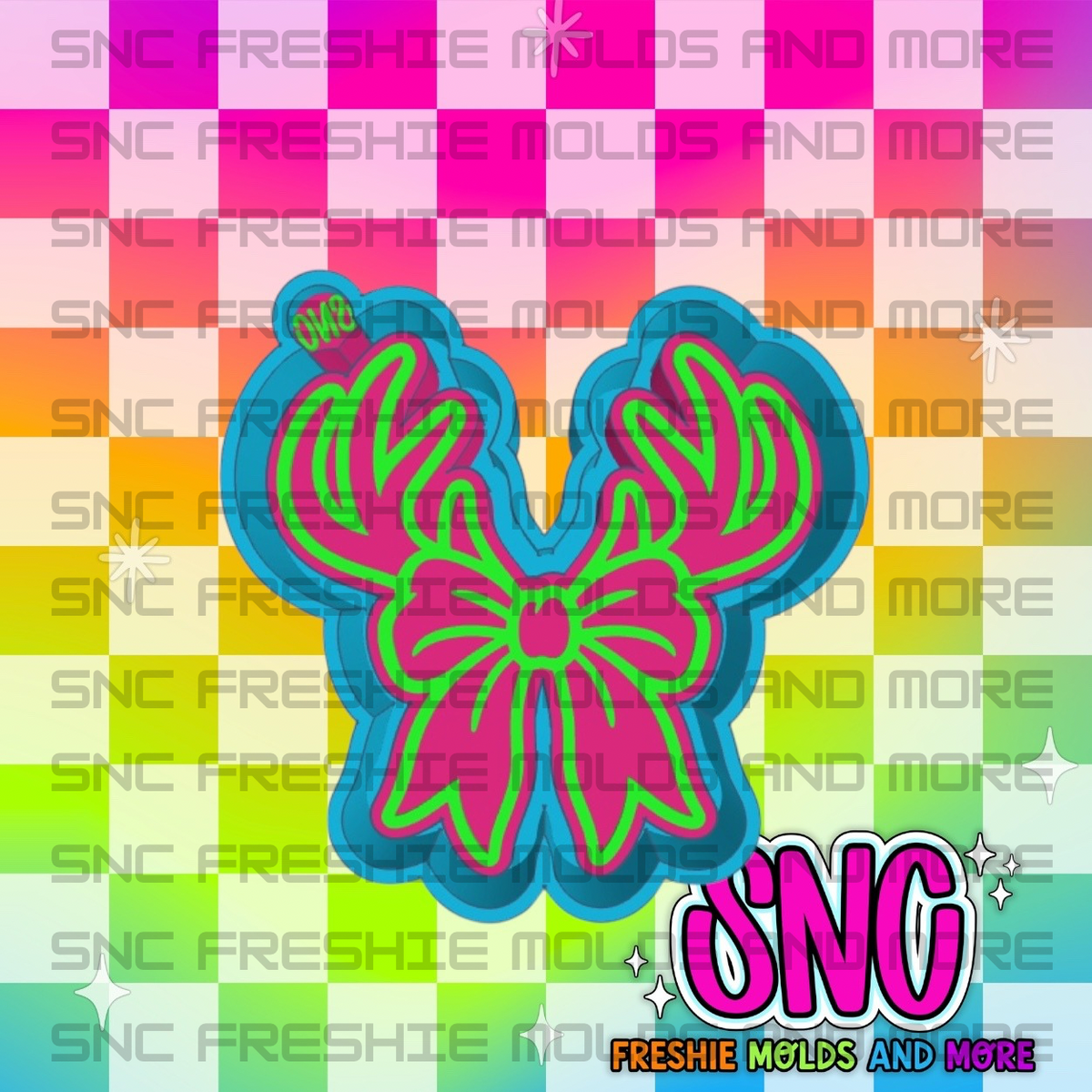 Bow Antlers Freshie Mold