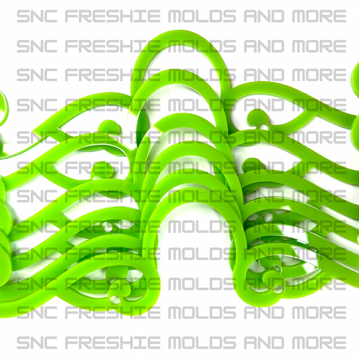 Solid Acrylic Scroll Charm Hangers