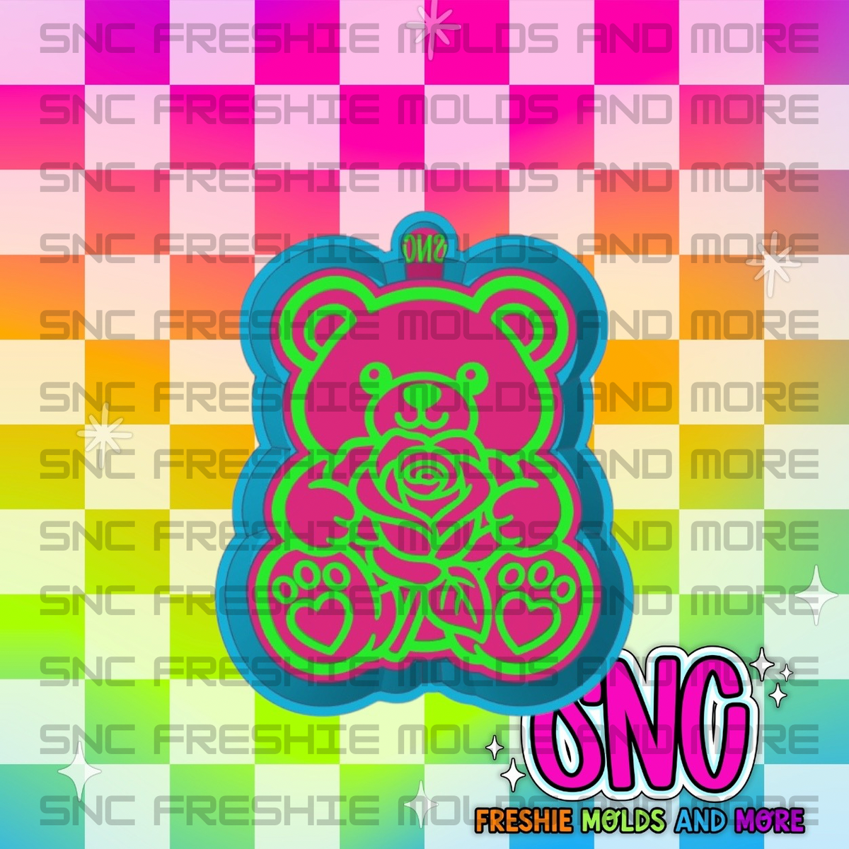 Rose Bear Freshie Mold