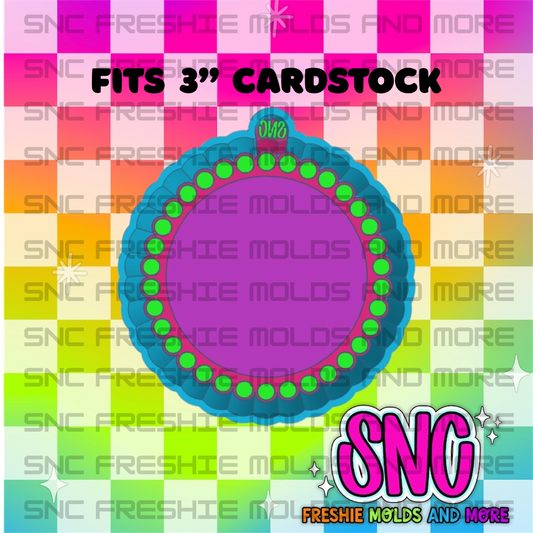 Jeweled Cardstock Rounds Freshie Molds