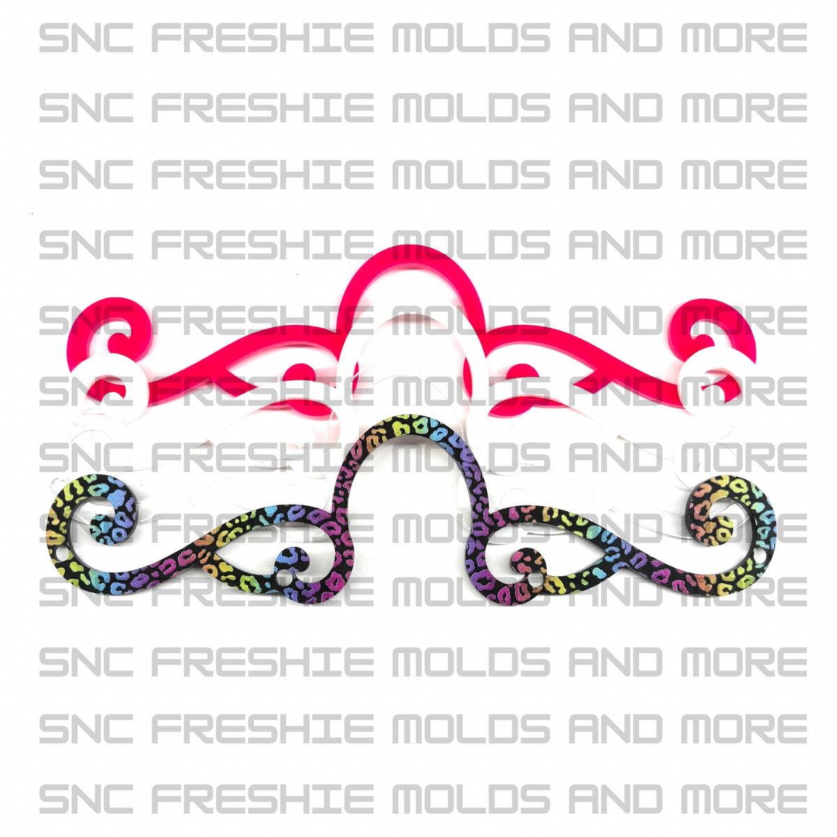 Solid Acrylic Scroll Charm Hangers