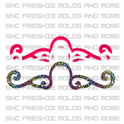 Solid Acrylic Scroll Charm Hangers