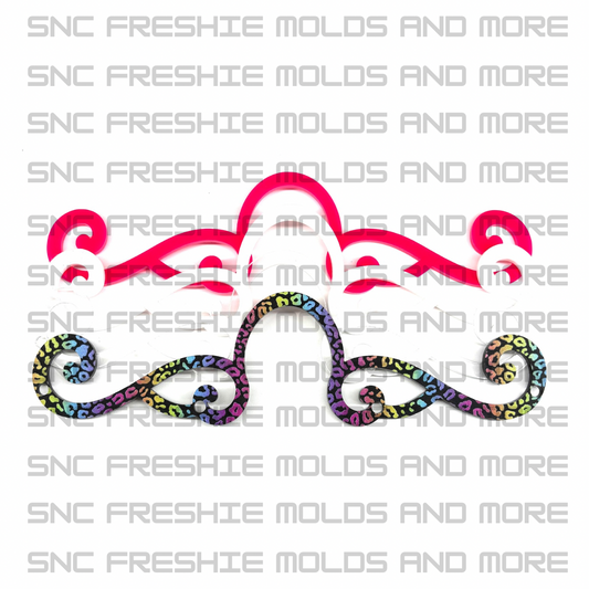 Solid Acrylic Scroll Charm Hangers