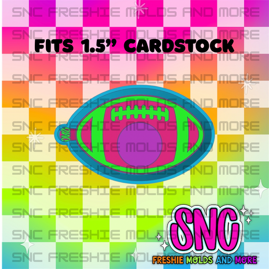 Football with Cardstock Insert Freshie Mold