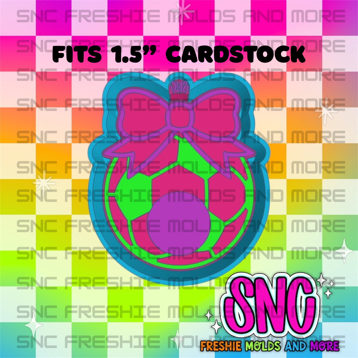 Soccer Ball Cardstock Freshie Mold