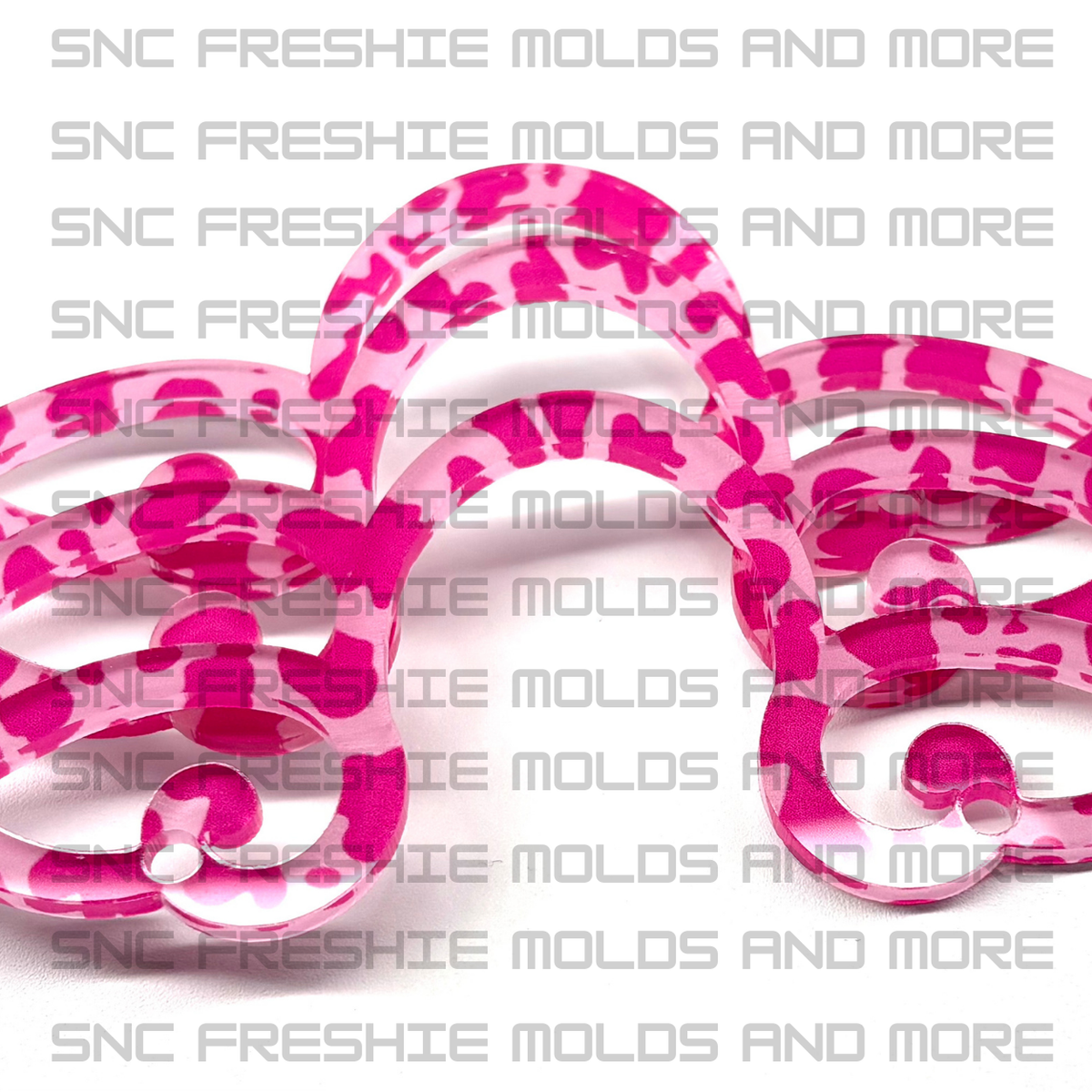 Patterned Scroll Acrylic Charm Hangers