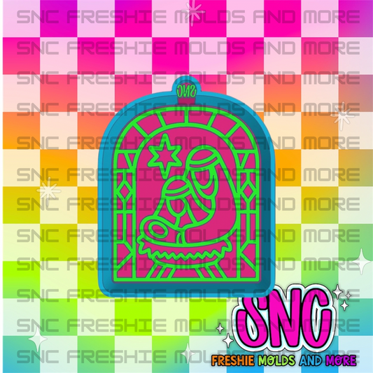Manger Stained Glass Freshie Mold
